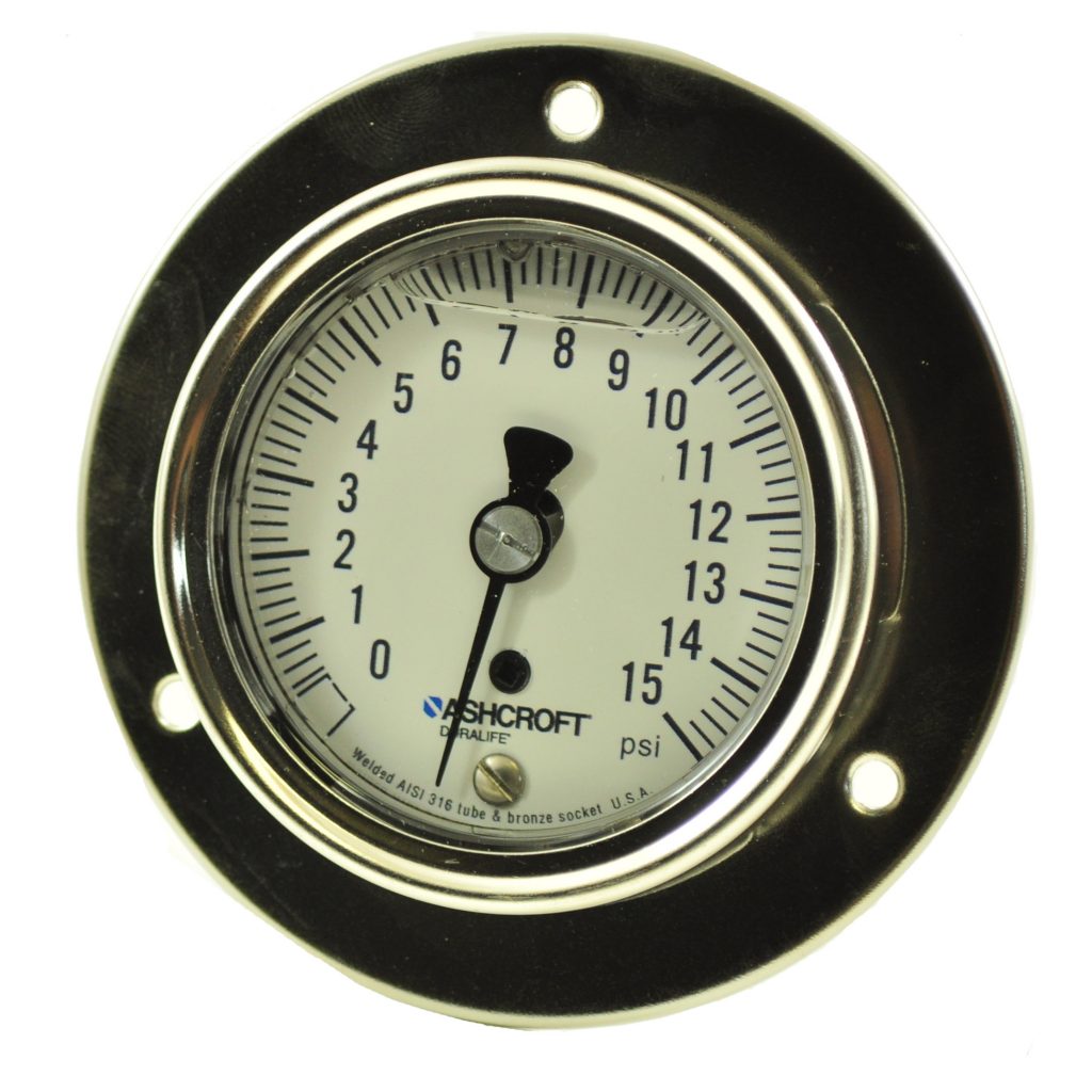 Pressure Gauge, 015 Flange Mount pdblowers, Inc.